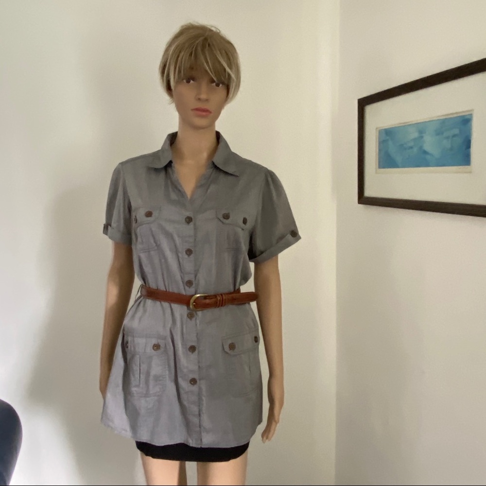Maria Ferre Gray Shirt Size Med See Details